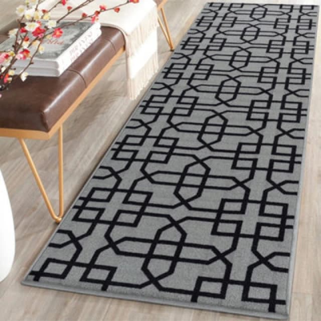 Smart Living Smart Living Siam Heavy Duty Machine Washable Hallway Kitchen Non Slip Door Mat in Grey Size: 80cm x 150cm Grey 80cm x 150cm Unisex 867