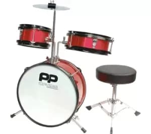 PP DRUMS PP101RD 3 Piece Junior Drum Kit - Red