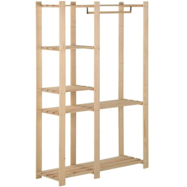 VIDAXL Clothes Rack 110x38x170cm Solid Pinewood Vidaxl 8720286652275