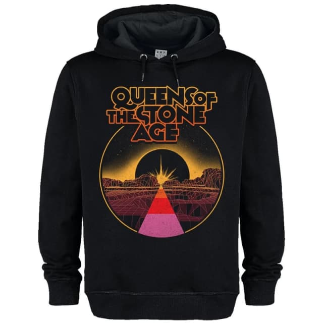 Amplified Amplified Men Eye Of The Moon Queens Of The Stone Age Hoodie in Black Size: X-Small Black XS Male 5063652153192