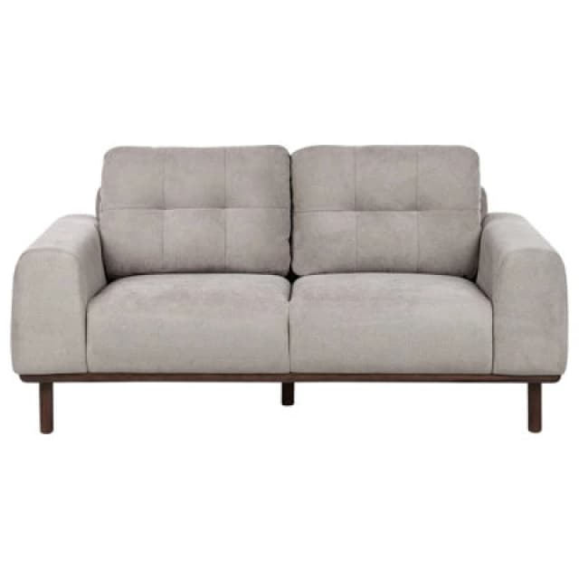 Beliani Sofa 2 Seater Laurila Fabric Light Grey