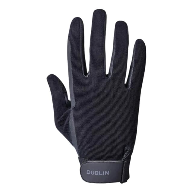 Dublin All Season II Riding Gloves in Black Size: Small Black Unisex S