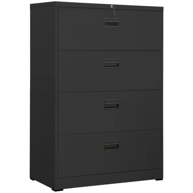 VIDAXL Filing Cabinet Anthracite 90x46x134cm Steel Vidaxl 8720286566091