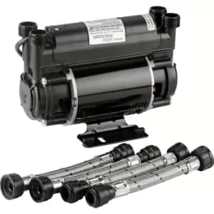 Bristan 2.0 Bar Twin Impeller End Shower Pump - Black