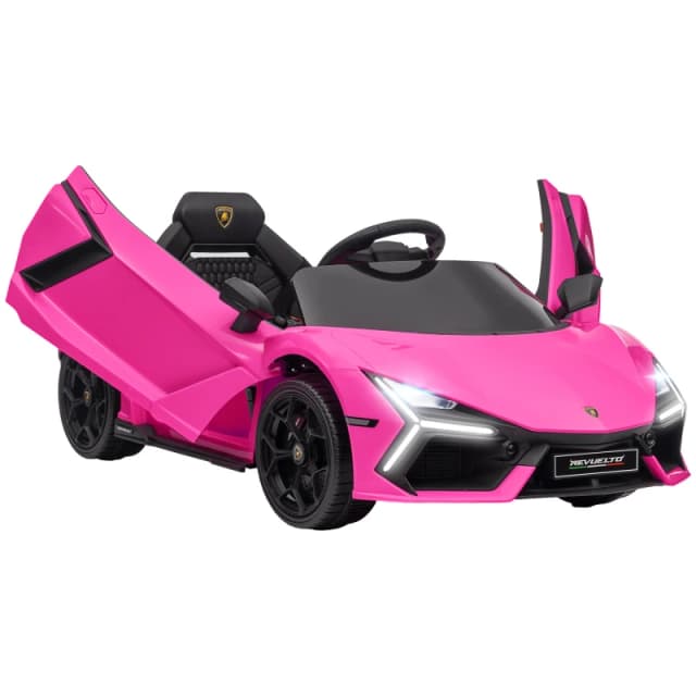 AIYAPLAY Lamborghini Revuelto Licensed Ride On Car, with Suspension, Pink 370-330V70PK