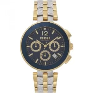 Gents Versus Logo Blue Dial Bracelet Watch