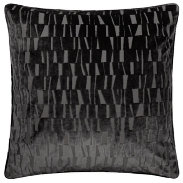 Paoletti Paoletti Manhattan Velvet Cushion in Charcoal Size: 50cm x 50cm Charcoal 50cm x 50cm Unisex 5025532364395