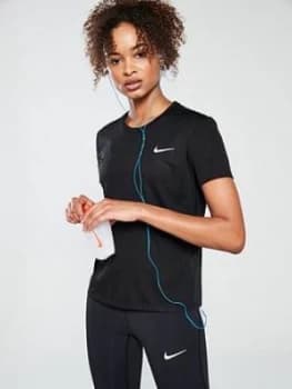 Nike Running Miler Tee - Black, Size XL, Women