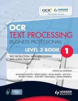 Ocr Text Processing business Professional Book 1 Level 3 by Pam Smith Paperback