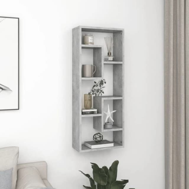 VIDAXL Vidaxl - Wall Shelf Concrete Grey 36x16x90cm Engineered Wood 8720286586372