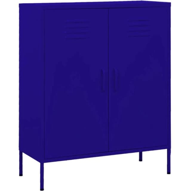 VIDAXL Storage Cabinet Navy Blue 80x35x101.5cm Steel Vidaxl 8720286564752