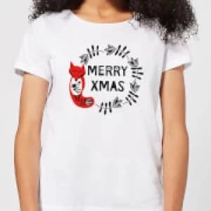 Merry Christmas Womens T-Shirt - White - 3XL