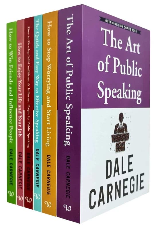 Dale Carnegie Collection 6 Books Set (The Art of Public Speaking, How To Stop Worrying And Start Living, The Quick And Easy Way To Effective Speaking,