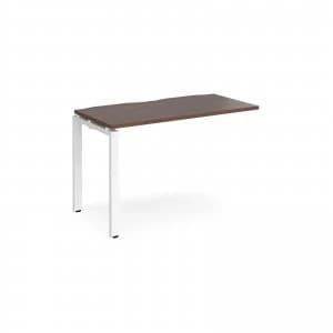 Adapt II Add On Unit Single 1200mm x 600mm - White Frame Walnut top