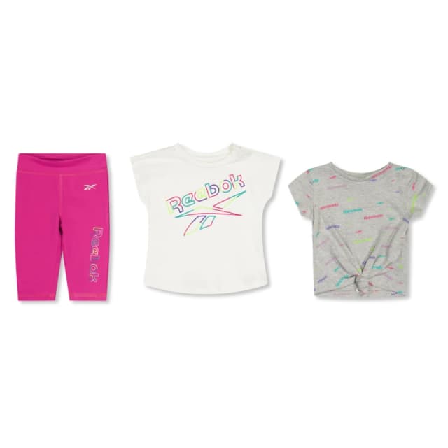 Reebok Kids Top and Legging Set Fuchsia Purple female 9-12 Mnth