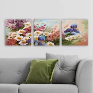 P1841194 Multicolor Decorative Canvas Painting (3 Pieces)