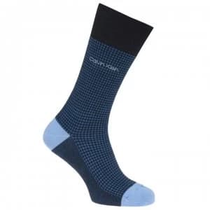 Calvin Klein Houndstooth Ankle Socks - Navy JP2