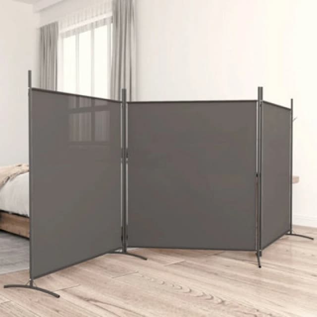 Vidaxl 3-panel Room Divider Anthracite 525X180 Cm Fabric 350280