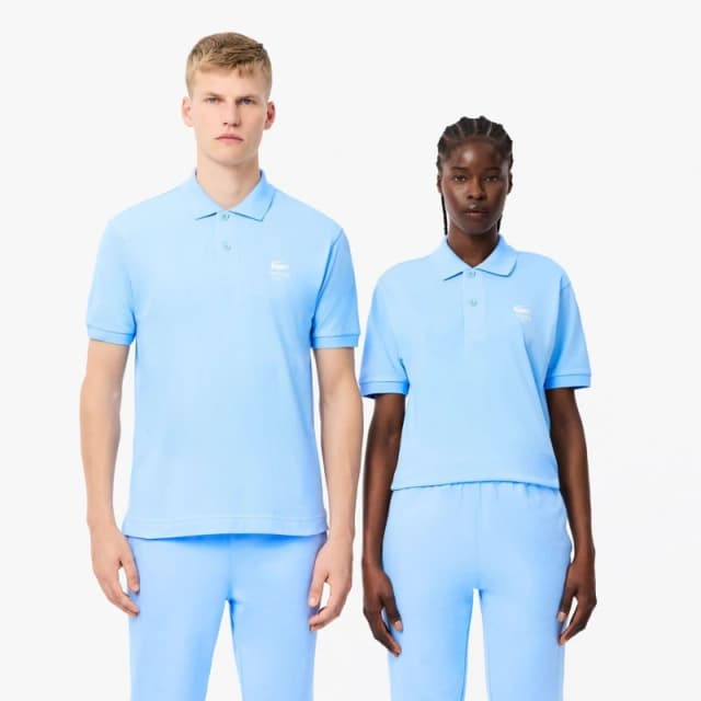 Lacoste Classic Fit Signiature Print L.12.12 Polo Shirt Light Blue male XS
