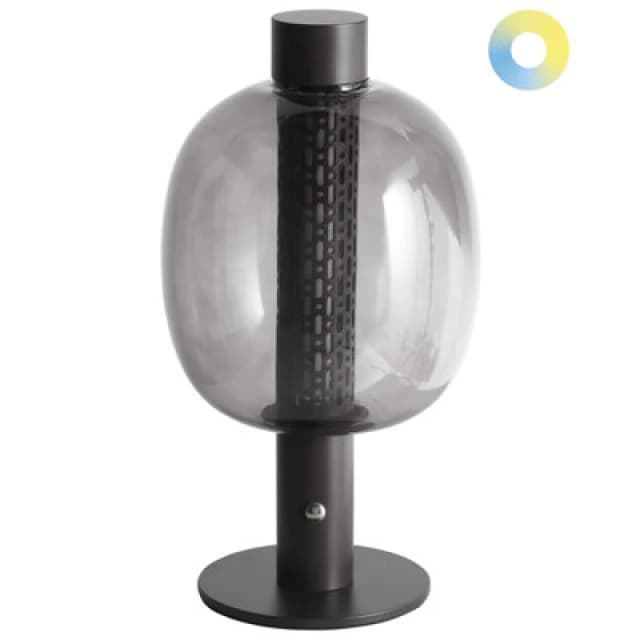 Beliani Wireless LED Table Lamp Pulangi With Dimmer Metal Black