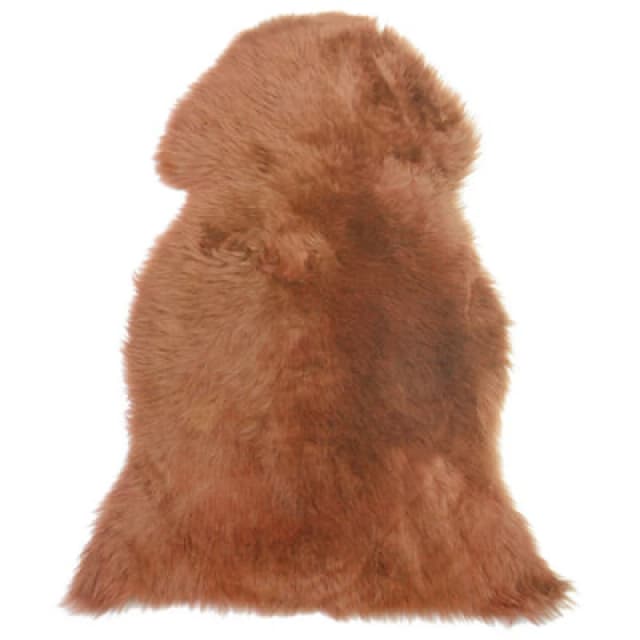 Beliani Sheepskin Rug Uluru Light Brown 65 X 110 Cm