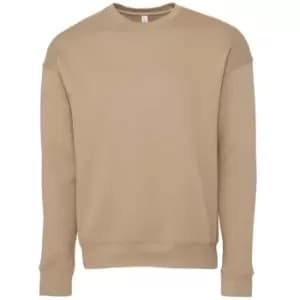 Bella + Canvas Adults Unisex Drop Shoulder Sweatshirt (L) (Tan)