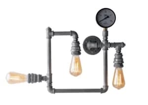 Amarcord Pipe Effect Mutli Arm Flush Ceiling Lamp, Zinc, E27