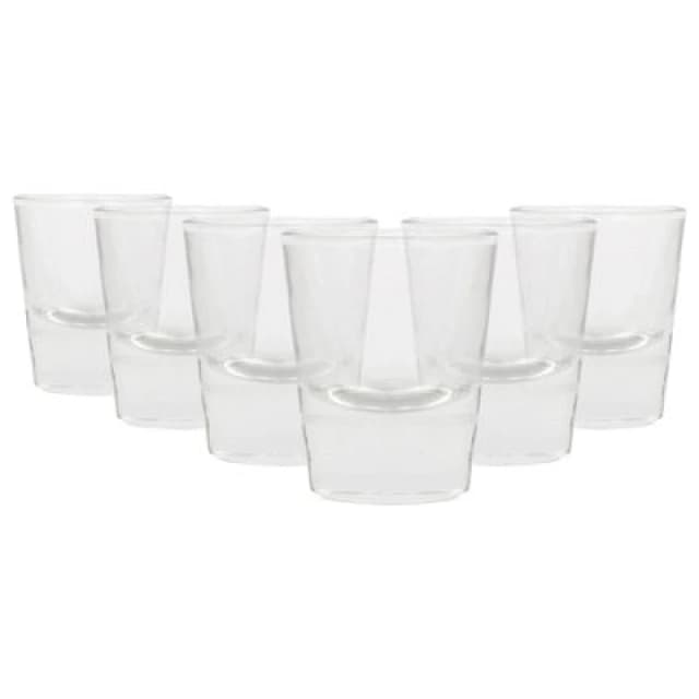 Rink Drink Wide Shot Glasses - 25ml - Clear - Pack Of 6