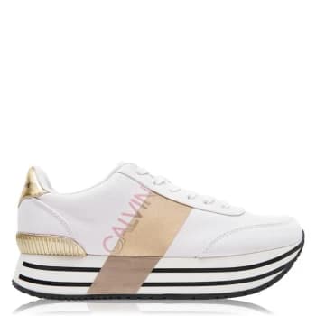 Calvin Klein Elasticated Sandals - White/Black