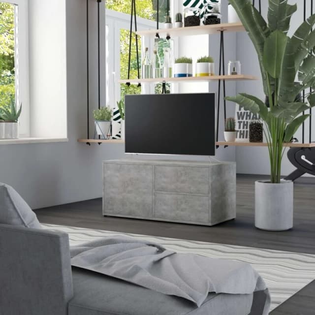 VIDAXL TV Cabinet Concrete Grey 80x34x36cm Engineered Wood Vidaxl 8719883915562