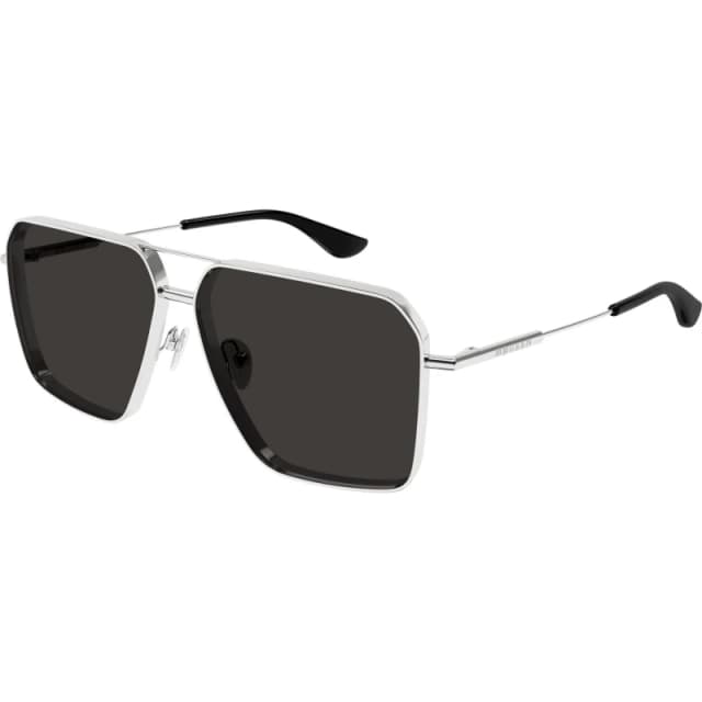 Alexander McQueen Alex S Aviator Sun Silver male One Size