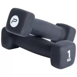 Pure2Improve Dumbbell Set 2x1 kg Neoprene Black