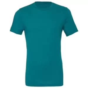 Canvas Mens Triblend Crew Neck Plain Short Sleeve T-Shirt (2XL) (Teal Triblend)