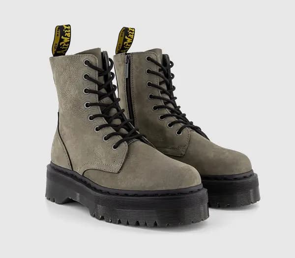 Dr. Martens Jadon 8 Eye Boots Nickel Grey, 3