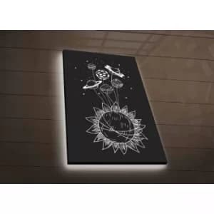 NASA-044 Multicolor Decorative LED Lighted Canvas Painting