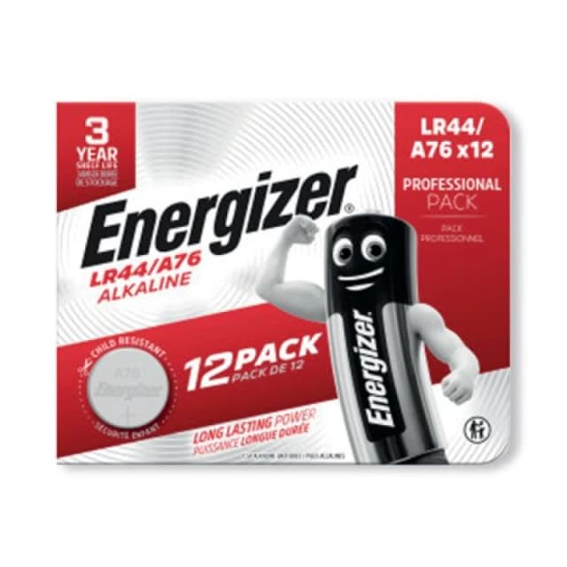 Energizer Energizer Alkaline LR44 Coin Cell Battery (Pack of 12) 7638900453867 7638900453867