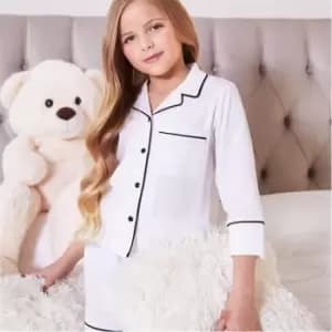 I Saw It First Girls Jersey Top And Short Little Dreamer Pj Set - White
