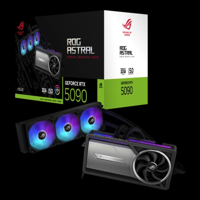 ASUS ROG Astral LC NVIDIA GeForce RTX 5090 32GB GDDR7 Liquid Cooled Graphics Card - 90YV0LW3-M0NA00