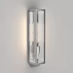Harvard Outdoor Wall Box Lantern Light Polished Stainless Steel
