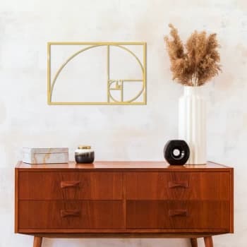 Golden Rat?o Metal Decor - Gold Gold Decorative Metal Wall Accessory