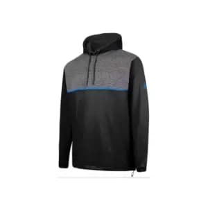 ISLAND GREEN HOODED TOP LAYER - BLACK/CHAR MARL/MARINE - L