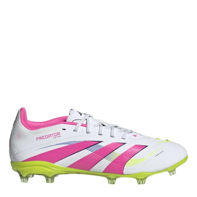 adidas Unisex Kids Pred Elt Firm Ground Football Boots Wht/Pink/Lem unisex C11.5 (30)