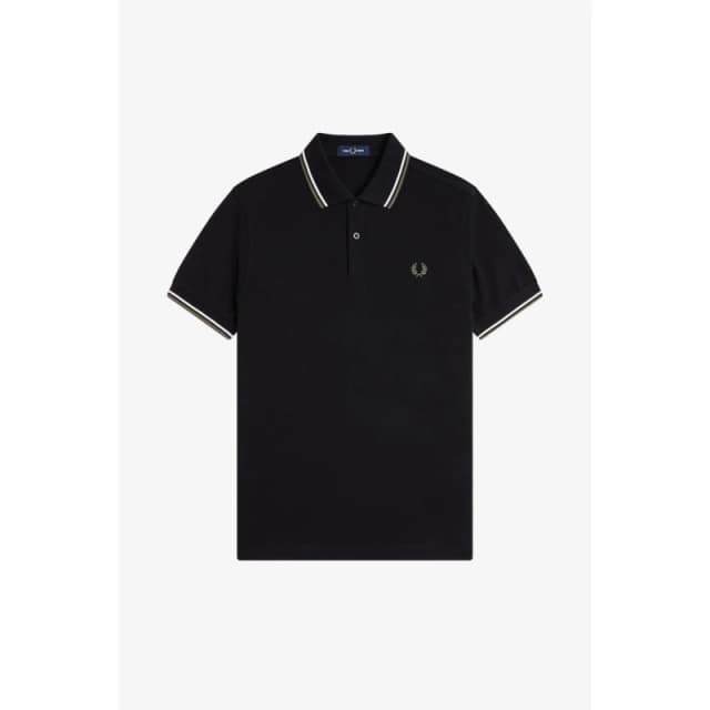 Fred Perry Short Sleeve Twin Tipped Polo Shirt Black W54 male S