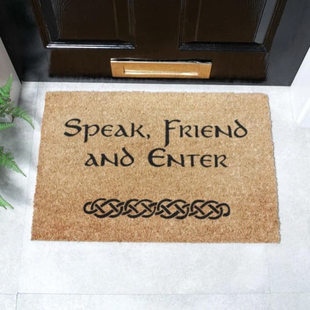 Artsy Doormats Speak Friend And Enter Doormat (60 X 40Cm)