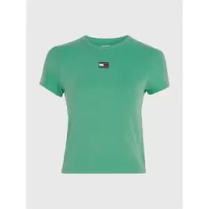 Tommy Jeans Tjw Bby Rib XS Badge - Green