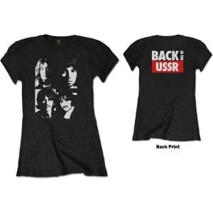 The Beatles - Back in the USSR Womens Large T-Shirt - Black