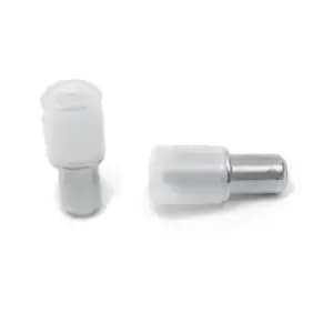 GTV Glass Shelf Supports Plug in Steel Pegs Pins, Pack of 12. with Collar for 5m