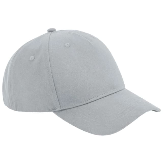 Beechfield Beechfield Men Cotton 5 Panel Baseball Cap in Light Grey Light Grey One Size Male 5063107096289