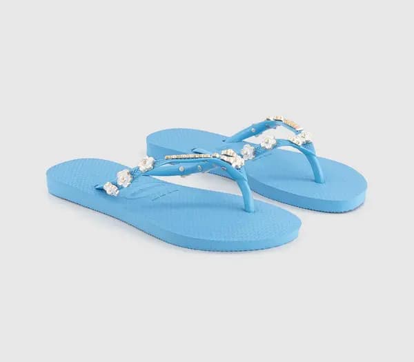 Havaianas Womens Slim Stylish Flip Flops Lavender Blue, 5