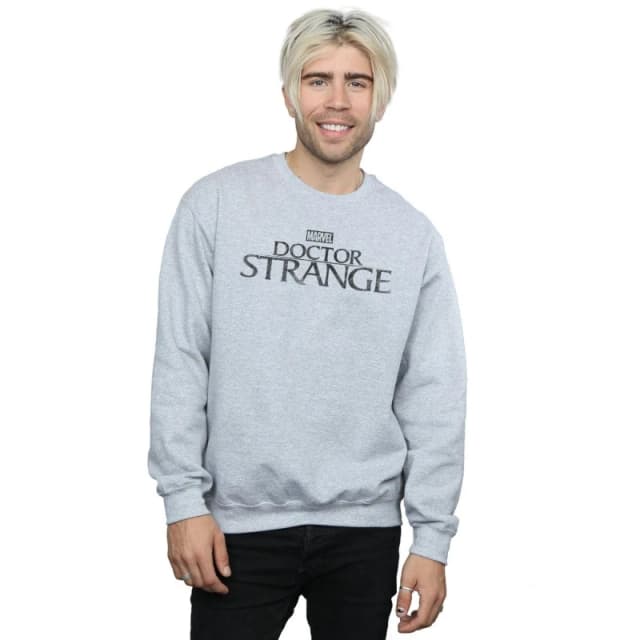 Marvel Marvel Men Doctor Strange Logo Sweatshirt in Grey Size: Small Grey S Male 5057245796514